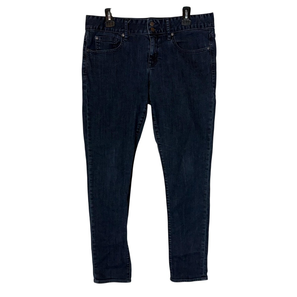 Gap 1969 Jeans Womens 31/12R Blue Dark‎ Wash Curvy Skinny Mid Rise Stretch Denim